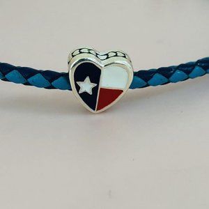 Texas Heart Flag charm